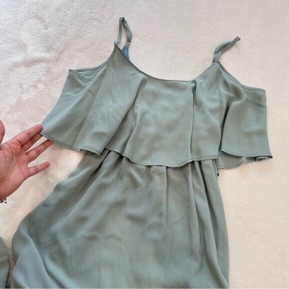 Show Me Your Mumu Caitlin Ruffle Flutter Maxi Formal Dress Size XS - Picture 4 of 12